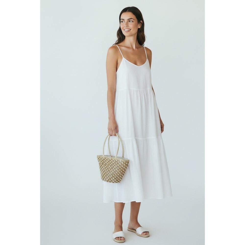 BTB Los Angeles Padma Pearly Raffia Mini Tote Bag Faux Pearl NWT